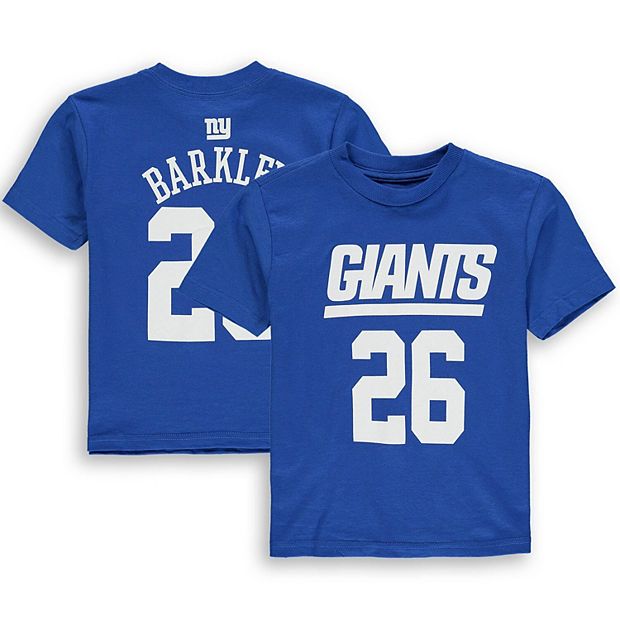 Men's Nike Saquon Barkley Royal New York Giants Player Name & Number Long  Sleeve T-Shirt