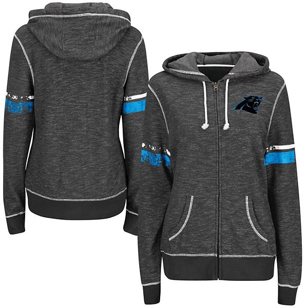 Carolina Panthers Women's Sweatshirt Zip Up Hoodie by Majestic Athletic  S (1D09)