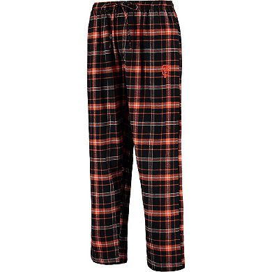 Men's Concepts Sport Black/Orange San Francisco Giants Ultimate Plaid Flannel Pants