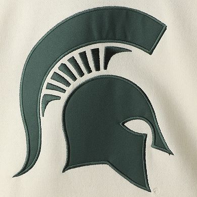 Men's Colosseum Cream Michigan State Spartans 2.0 Lace-Up Pullover Hoodie