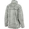 Women's Gray Illinois Fighting Illini Sherpa Super Soft Quarter Zip Pullover Jacket