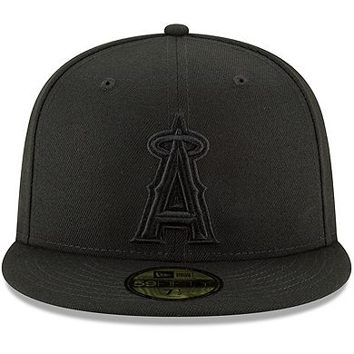 Men's New Era Black Los Angeles Angels Primary Logo Basic 59FIFTY Fitted Hat