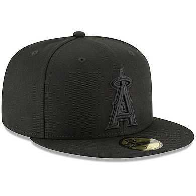 Men's New Era Black Los Angeles Angels Primary Logo Basic 59FIFTY Fitted Hat