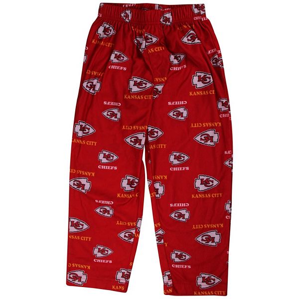 Kansas City Chiefs Toddler Allover Logo Flannel Pajama Pants - Red