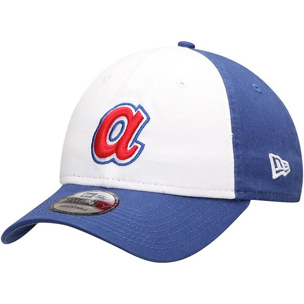 Atlanta Braves Hat Baseball Cap Fitted 7 5/8 New Era Vintage MLB Retro A  Blue