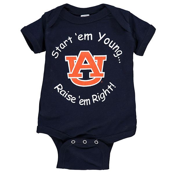Newborn & Infant Navy Auburn Tigers Start 'Em Young Bodysuit