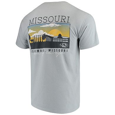 Men's Gray Missouri Tigers Comfort Colors Campus Scenery T-Shirt