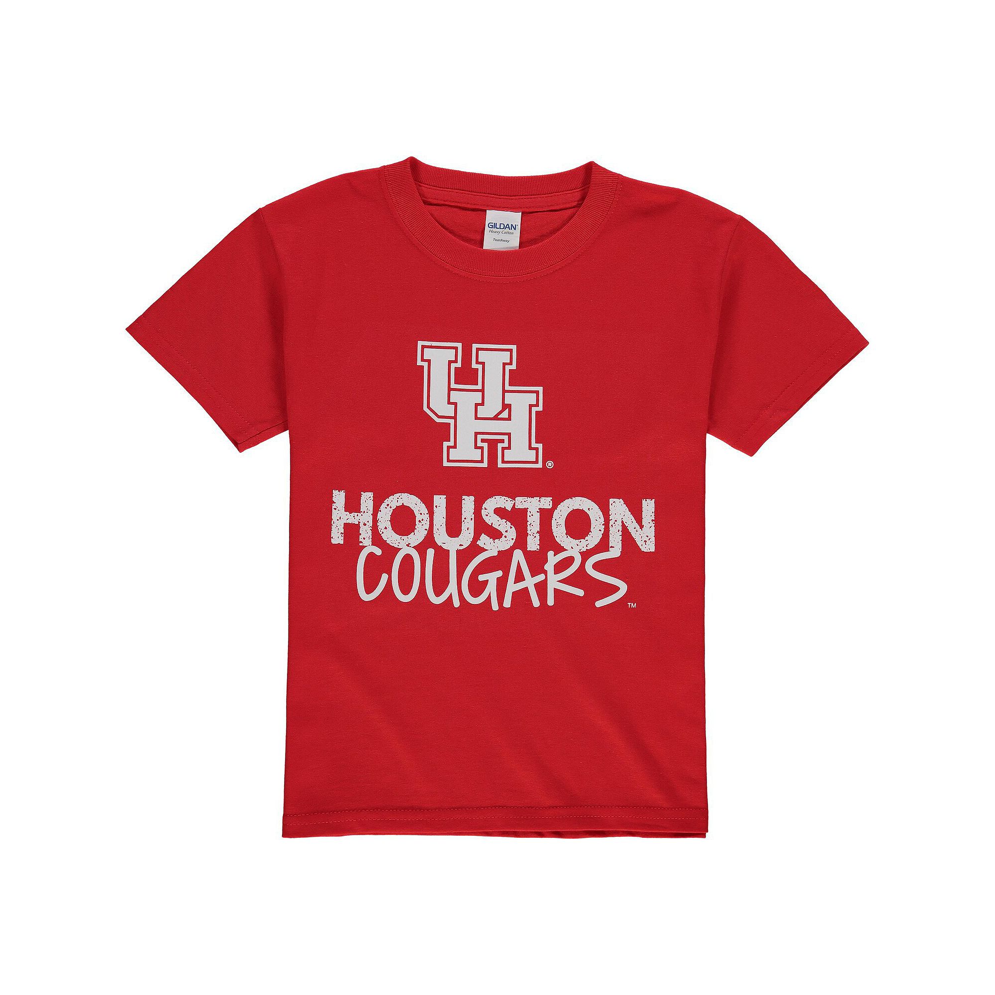 Youth Red Houston Cougars Logo T-Shirt, Boys, Size: Youth XS, Hou Red