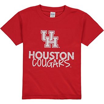Youth Red Houston Cougars Logo T-Shirt