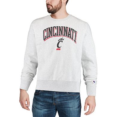 Men's Champion Gray Cincinnati Bearcats Arch Over Logo Reverse Weave ...