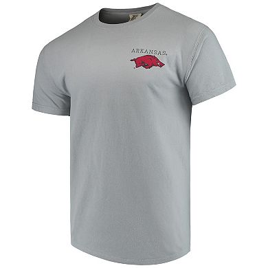 Men's Gray Arkansas Razorbacks Comfort Colors Campus Scenery T-Shirt