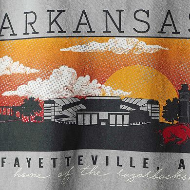 Men's Gray Arkansas Razorbacks Comfort Colors Campus Scenery T-Shirt