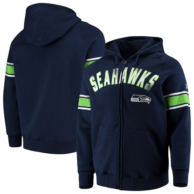 Men's Hands High College Navy Seattle Seahawks Arena Full-Zip Hoodie