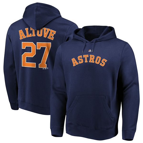 Women's Houston Astros Jose Altuve Majestic Navy Blue Name & Number T-Shirt