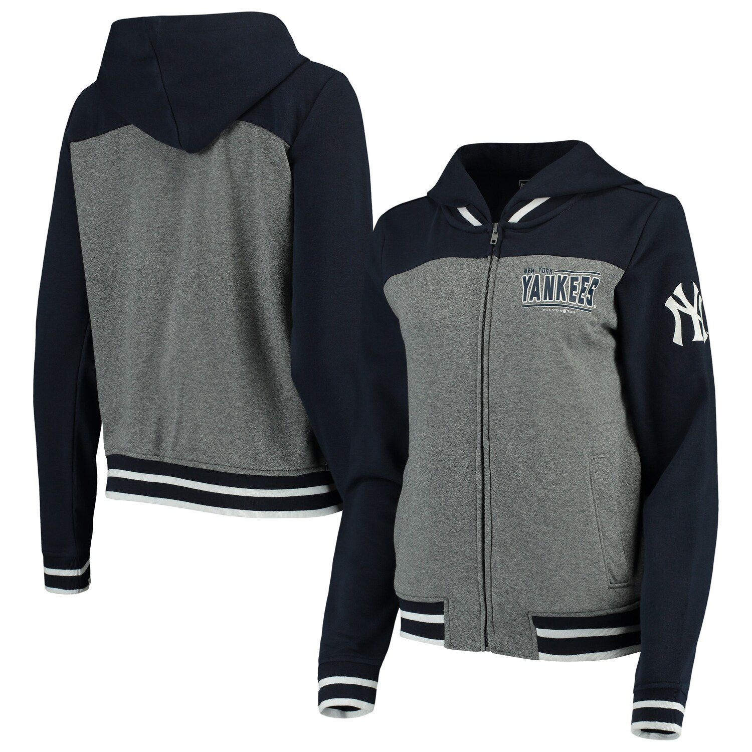 yankees women's zip hoodie