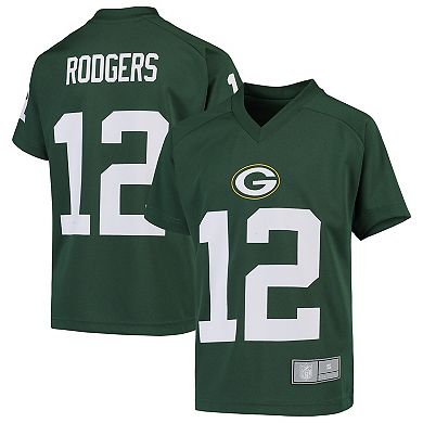 Youth Aaron Rodgers Green Green Bay Packers Performance Player Name & Number V-Neck Top