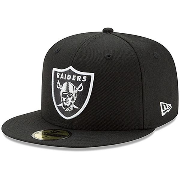 Men's New Era Black Oakland Raiders Omaha 59FIFTY Fitted Hat