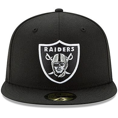 Men's New Era Black Oakland Raiders Omaha 59FIFTY Fitted Hat