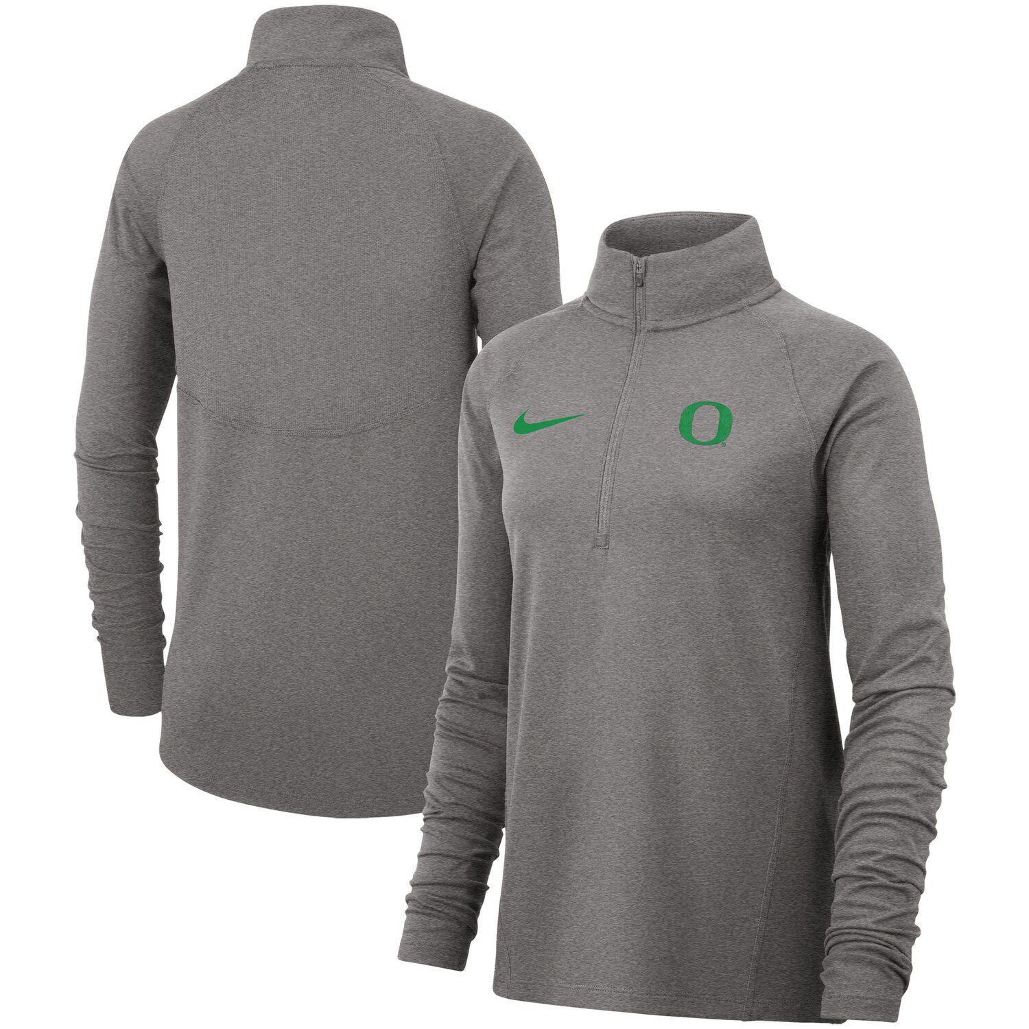 grey half zip pullover women's