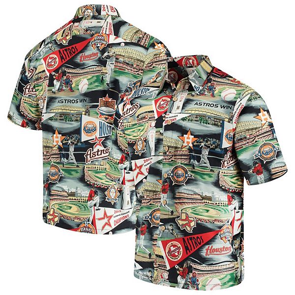 Youth Reyn Spooner White Houston Astros Scenic Button-Up Shirt