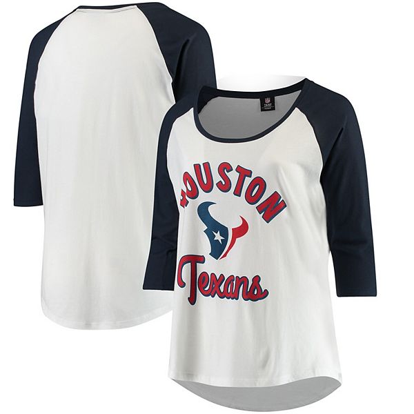 New Era Women's Houston Texans Bi-Blend Raglan Long Sleeve T-shirt