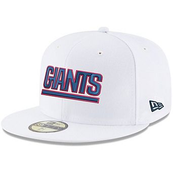 Men's New Era White New York Giants Omaha Throwback 59FIFTY Fitted Hat