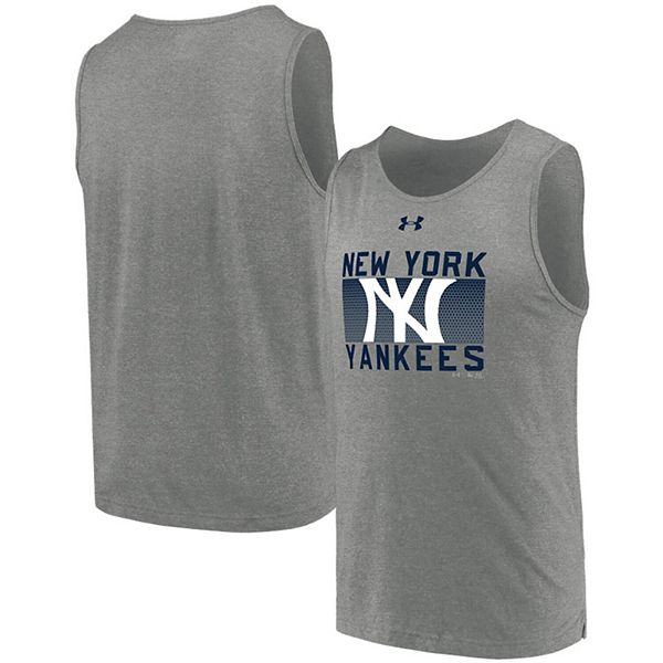 New York Yankees Under Armour Stripe Logo Tri-Blend T-Shirt