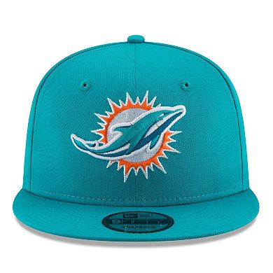 Men's New Era Aqua Miami Dolphins Basic 9FIFTY Adjustable Snapback Hat