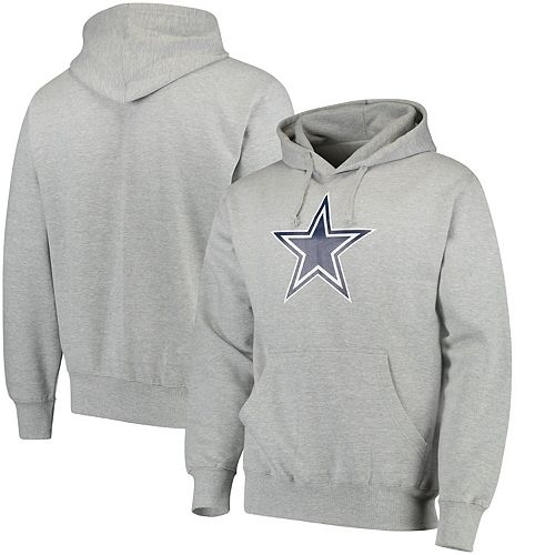 Men's Heathered Gray Dallas Cowboys Logo Premier Pullover Hoodie