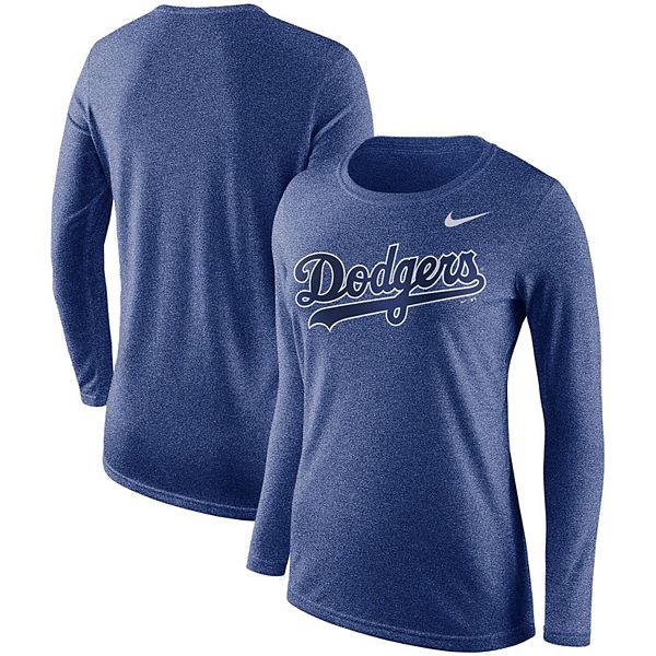 Women's Nike Royal Los Angeles Dodgers Marled Long Sleeve T-Shirt