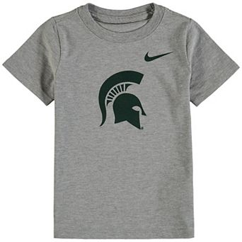 Toddler Nike Heathered Gray Michigan State Spartans Logo T-Shirt