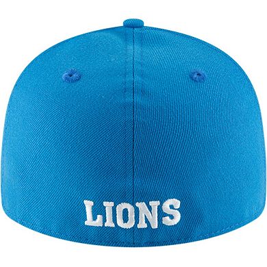Men's New Era Blue Detroit Lions Omaha Throwback Low Profile 59FIFTY Fitted Hat