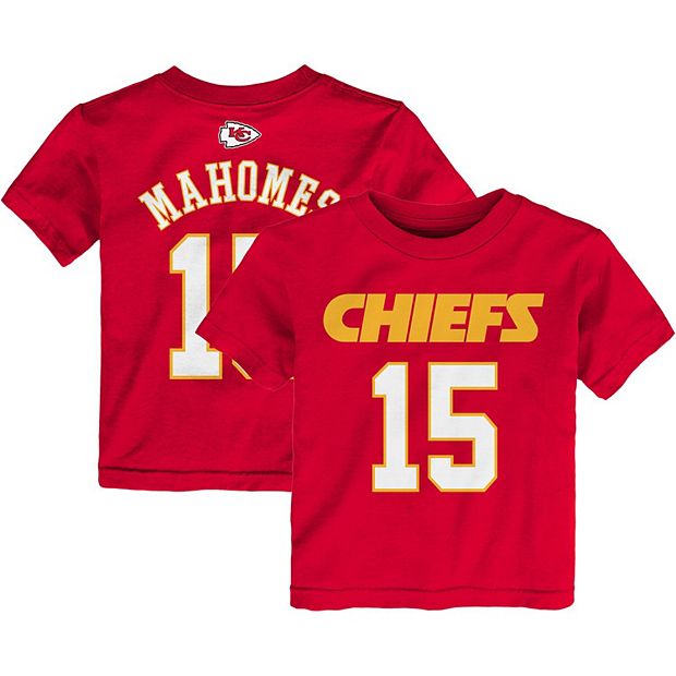 Preschool Patrick Mahomes Red Kansas City Chiefs Mainliner Name & Number T- Shirt