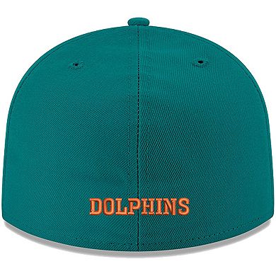 Men's New Era Aqua Miami Dolphins Omaha Throwback 59FIFTY Fitted Hat