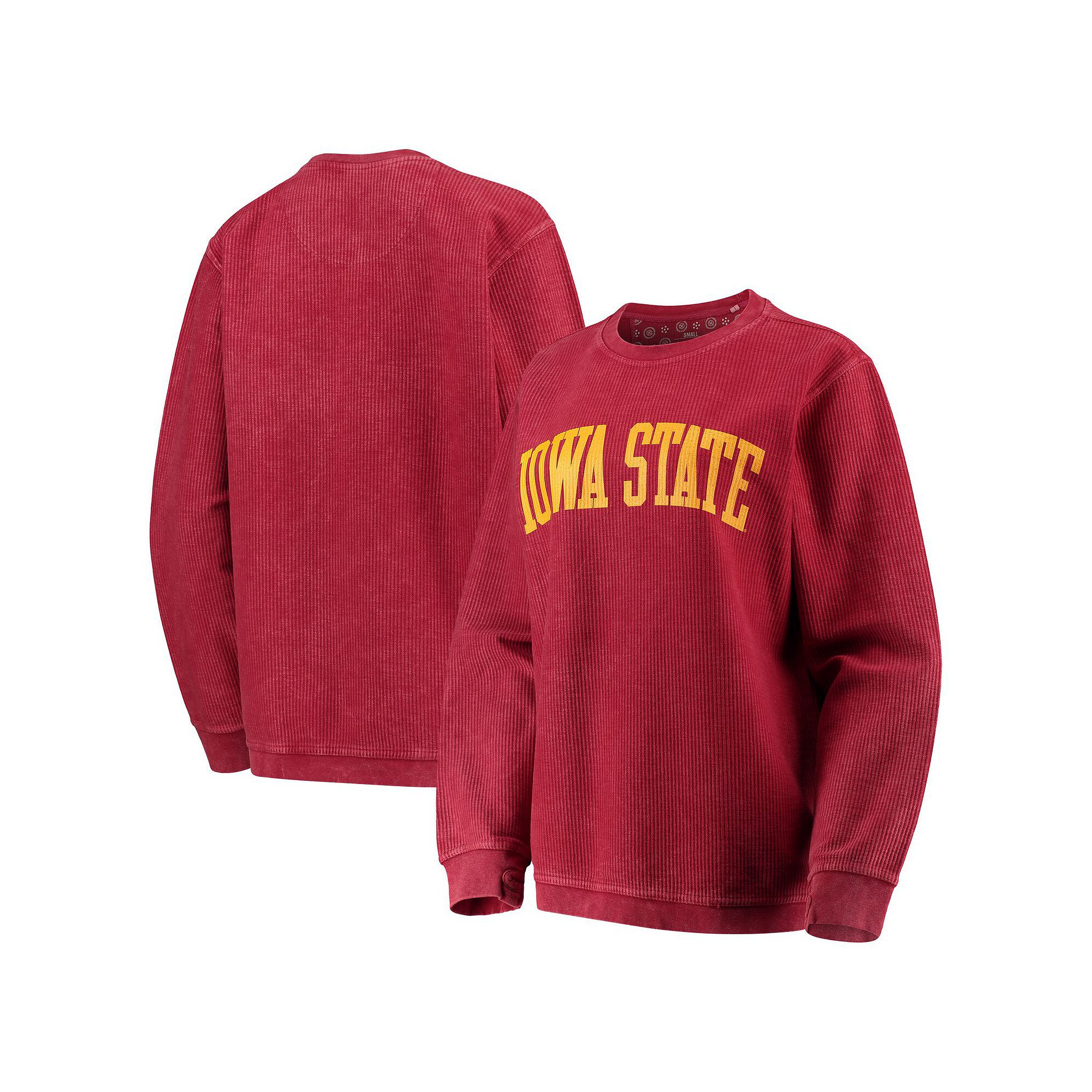 Womens Pressbox Cardinal Iowa State Cyclones Comfy Cord Vintage Wash Basic