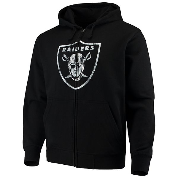 Men's G-III Sports by Carl Banks Black Oakland Raiders Primary Logo  Full-Zip Hoodie