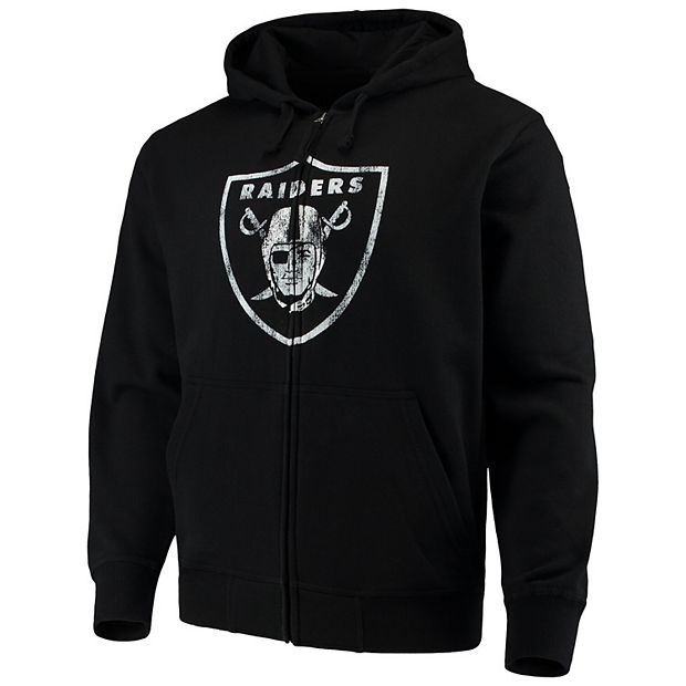 Las Vegas Raiders G-III Sports by Carl Banks Extreme Full Back Reversible Hoodie  Full-Zip Jacket - Black/Gray