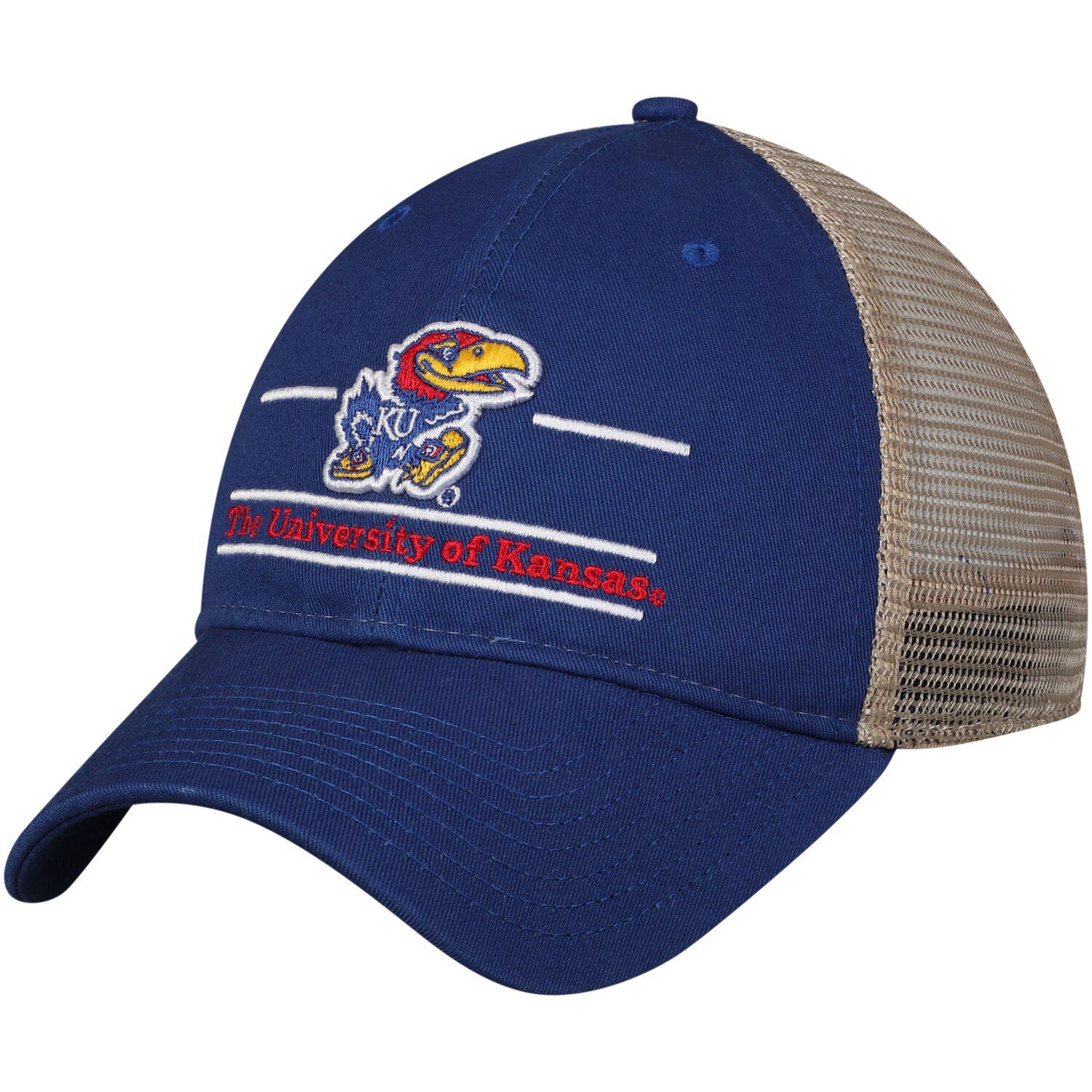 Image for Unbranded Men's The Game Royal Kansas Jayhawks Logo Bar Trucker Adjustable Hat at Kohl's.