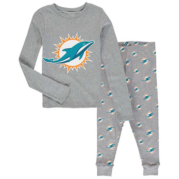 Preschool Heathered Gray Miami Dolphins Long Sleeve T Shirt