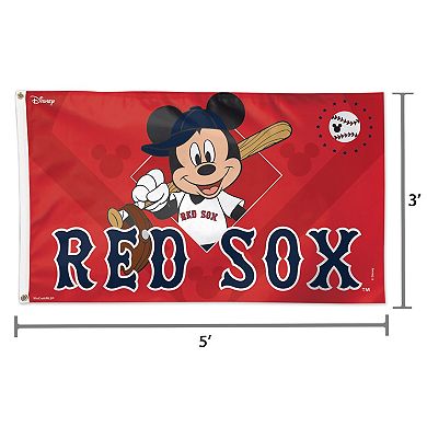 WinCraft Boston Red Sox Single-Sided 3' x 5' Deluxe Disney Flag
