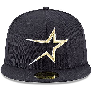 Men's New Era Navy Houston Astros Cooperstown Collection Wool 59FIFTY Fitted Hat