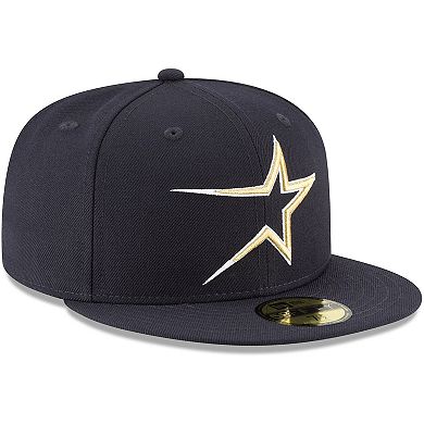 Men's New Era Navy Houston Astros Cooperstown Collection Wool 59FIFTY Fitted Hat