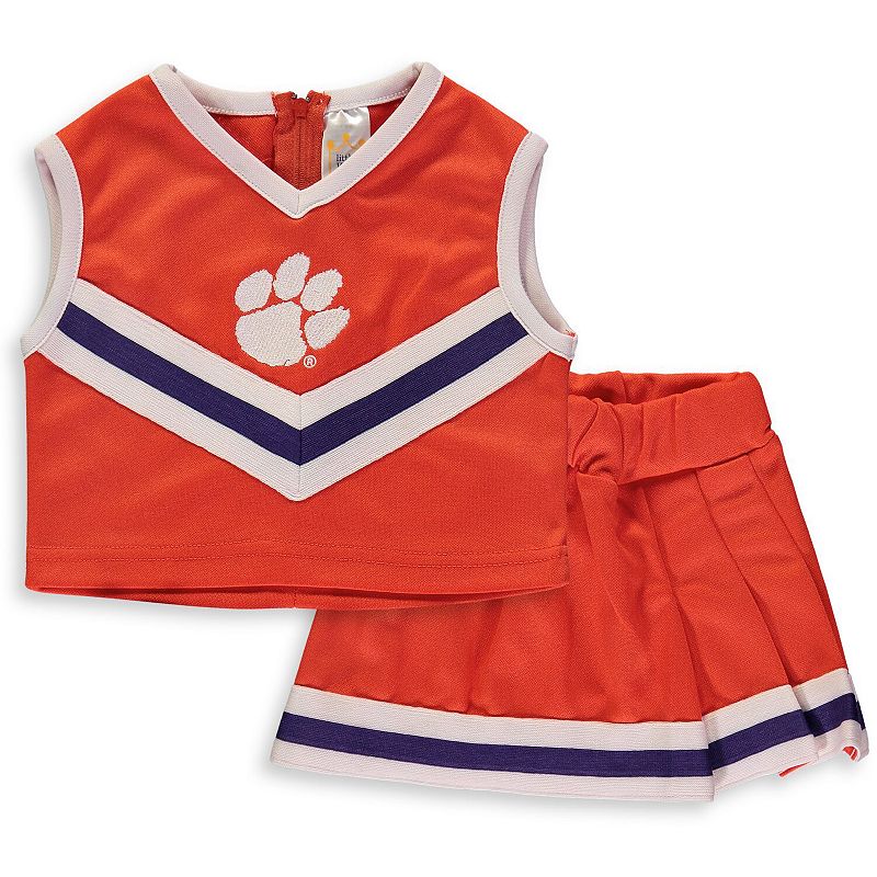 Girls Toddler Orange Clemson Tigers Two-Piece Cheer Set, Toddler Girl's, Size: 4T