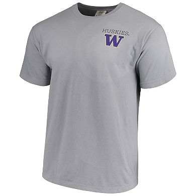 Men's Gray Washington Huskies Comfort Colors Campus Scenery T-Shirt