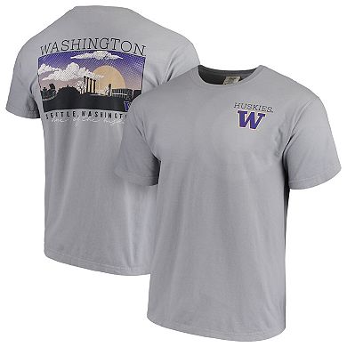 Men's Gray Washington Huskies Comfort Colors Campus Scenery T-Shirt