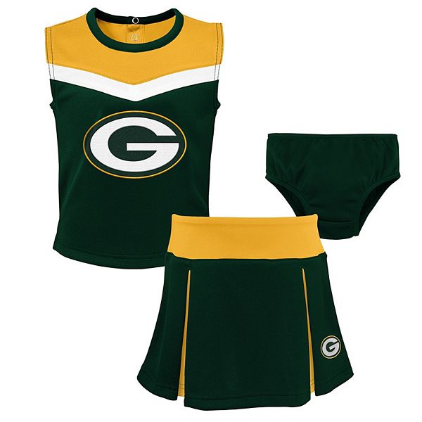 Nfl Green Bay Packers Toddler Girls' Cheer Set : Target