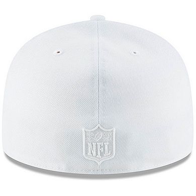 Men's New Era Pittsburgh Steelers White on White 59FIFTY Fitted Hat