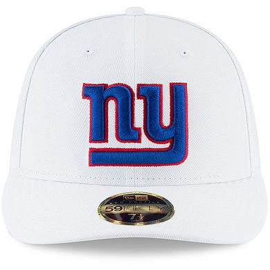 Men's New Era White New York Giants Omaha Low Profile 59FIFTY Fitted Hat