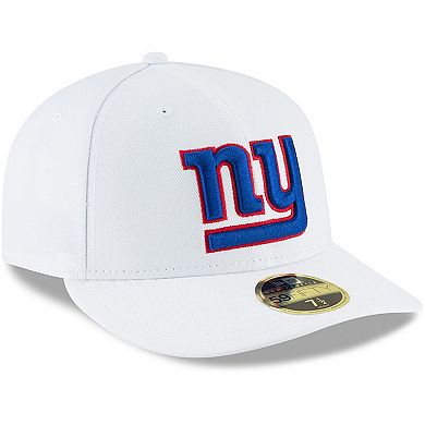 Men's New Era White New York Giants Omaha Low Profile 59FIFTY Fitted Hat