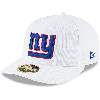 Men's New Era White New York Giants Omaha Low Profile 59FIFTY Fitted Hat